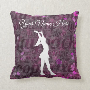 Personalized Figure Ice Skating Decor Pillow
