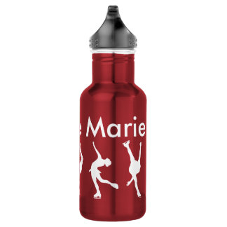Personalized Figure Skating Water Bottle, Red 532 Ml Water Bottle