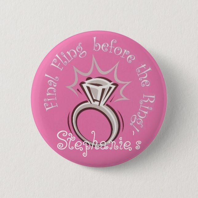 Personalized Final Fling Button (Front)
