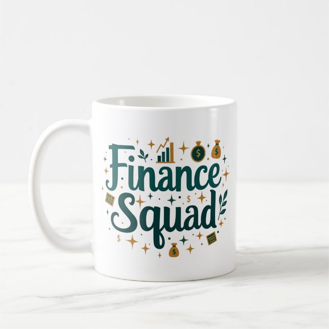 Personalized Finance Squad with Name Coffee Mug (Left)