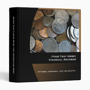 Personalized Financial Records Binder, USD Coins Binder