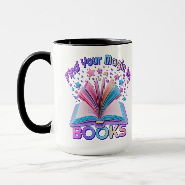 Personalized Find Magic In Books  2 Mug (Left)