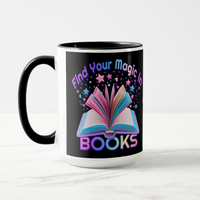 Personalized Find Magic In Books   Mug (Left)
