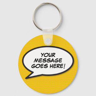 Personalized Find your keys Comic Book Pop Art Keychain
