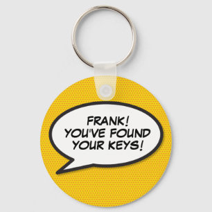 Personalized Find your keys Comic Book Pop Art Keychain