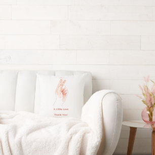 Personalized Finger Heart Nursery Pillow
