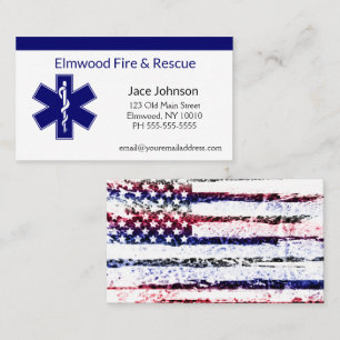 Personalized Fire and Rescue Business Card