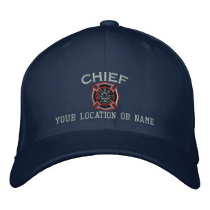 Personalized Fire Chief Custom Cap Embroidery