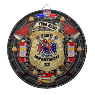 Personalized Fire Department Dart Board