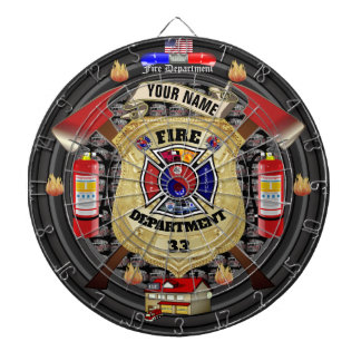 Personalized Fire Department Dart Board