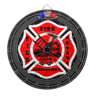 Personalized Fire Department Dartboard