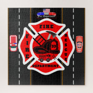 Personalized Fire Department Jigsaw Puzzle