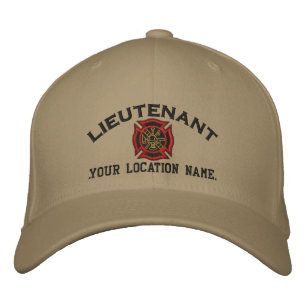 Personalized Fire Lieutenant Custom Cap Embroidery