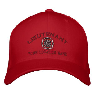Personalized Fire Lieutenant Custom Cap Embroidery