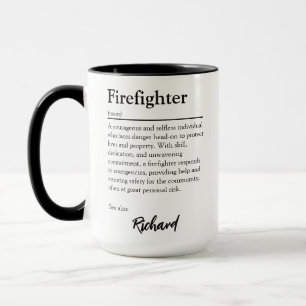 Personalized Firefighter Appreciation Definition Mug