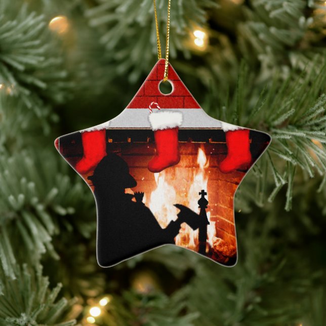 Personalized Firefighter Collectable Ceramic Ornament (Tree)