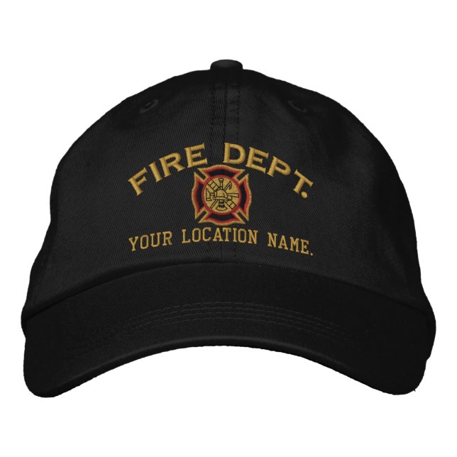 Personalized Firefighter Custom Cap Embroidery (Front)