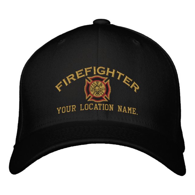 Personalized Firefighter Custom Cap Embroidery (Front)