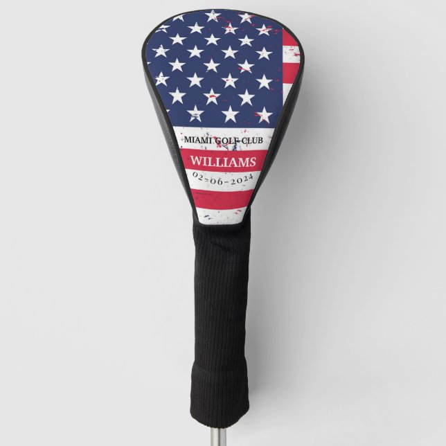 Personalized Firefighter Monogram Go Golf Head Cover (Front)