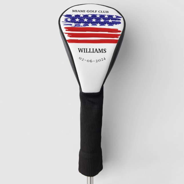 Personalized Firefighter Monogram Go Golf Head Cover (Front)