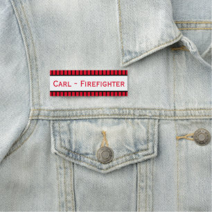 Personalized Firefighter Name Tag