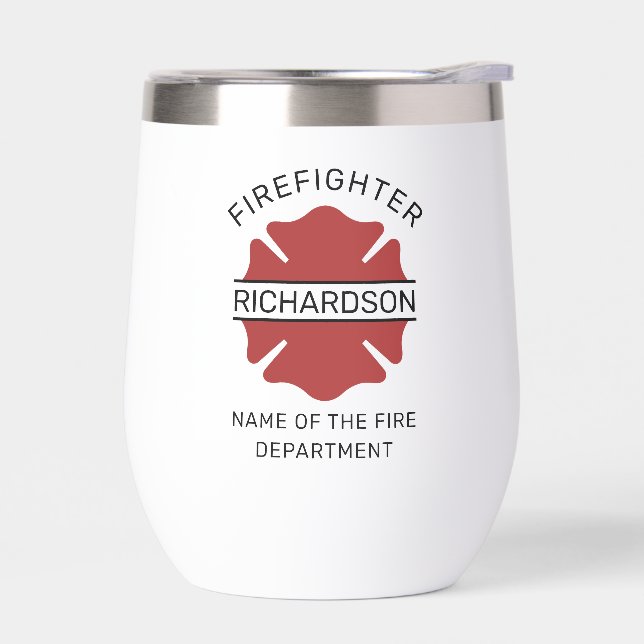 Personalized Firefighter Red Logo Symbol  (Left)