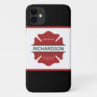 Personalized Firefighter Red Logo Symbol