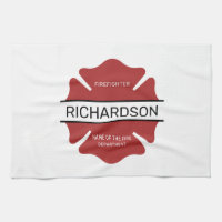 Personalized Firefighter Red Logo Symbol