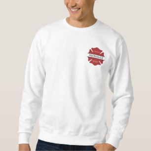 Personalized Firefighter Red Logo Symbol  Sweatshirt