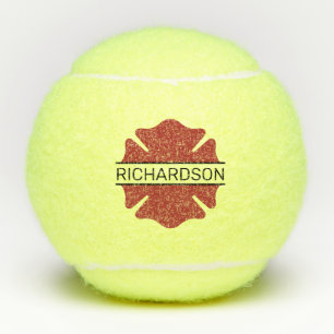 Personalized Firefighter Red Logo Symbol  Tennis Balls
