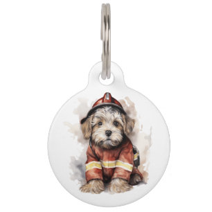 Personalized Firefighter’s Best Friend Dog Fireman Pet Tag