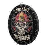 Personalized Firefighter Skull Fireman Fire Dept D Dartboard (Front Right)