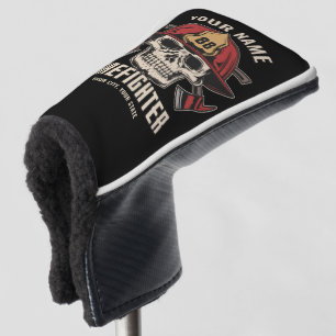 Personalized Firefighter Skull Fireman Fire Dept Golf Head Cover