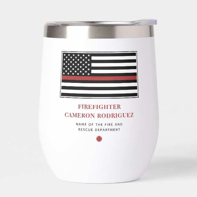 Personalized Firefighter Thin Red Line Fire Rescue (Left)