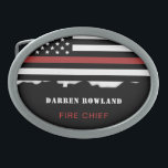 Personalized Firefighter Thin Red Line Fire Rescue Belt Buckle<br><div class="desc">Personalized Firefighter Thin Red Line Fire Rescue Gifts!</div>