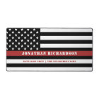 Personalized Firefighter Thin Red Line Fire Rescue