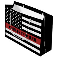 Personalized Firefighter Thin Red Line Fire Rescue