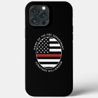 Personalized Firefighter Thin Red Line USA Flag