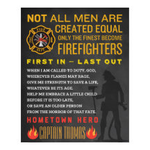 Personalized Fireman Gift. Firefighter Sign. EMT