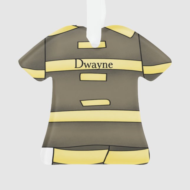 Personalized Fireman Uniform Ornament (Front)