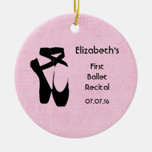 Personalized First Ballet Recital Keepsake Ceramic Ornament