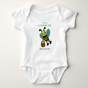 Personalized first birth year 1st birthday party baby bodysuit