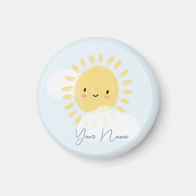 Personalized First Birthday Baby Shower Sunshine Magnet (Front)