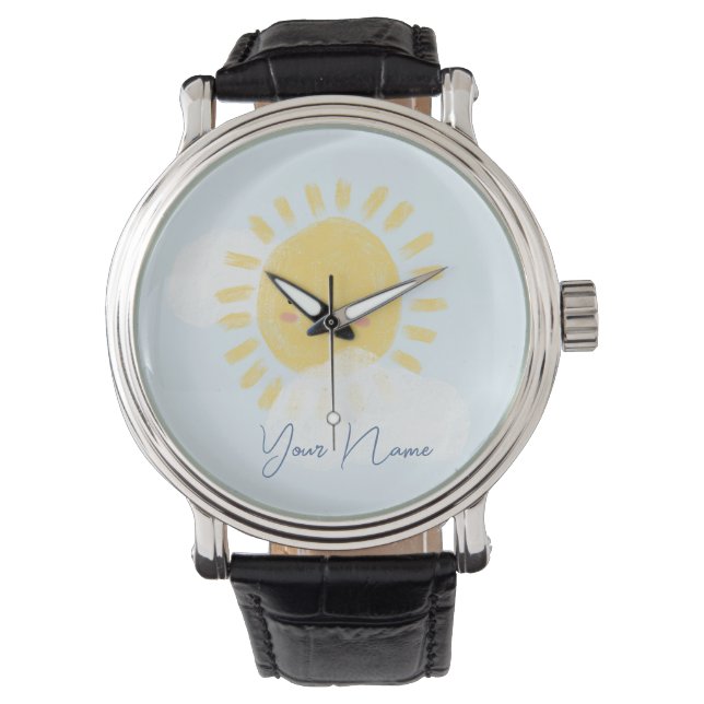 Personalized First Birthday Baby Shower Sunshine Watch (Front)