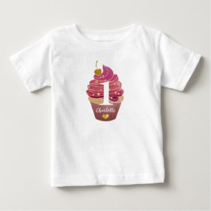 Personalized First Birthday Baby T-Shirt