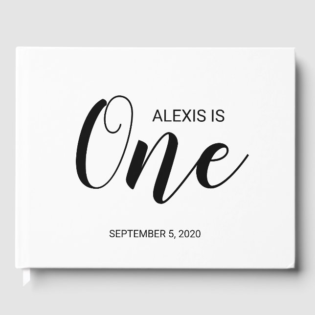 Personalized First Birthday Guestbook (Front)