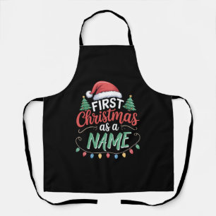 Personalized First Christmas As A Family Matching Apron