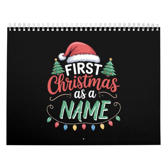 Personalized First Christmas As A Family Matching  Calendar (Cover)