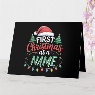 Personalized First Christmas As A Family Matching  Card