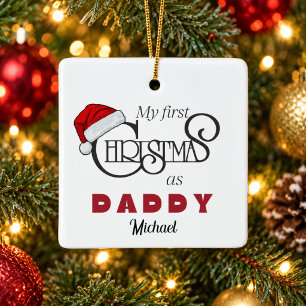 Personalized First Christmas as Daddy Ornament